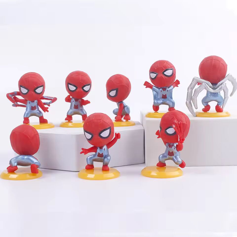 Children Toys Marvel Anime Figures Spiderman Action Figure Cartoon Cake Decoration Dolls Spiderman Kids Toy Christmas Gifts